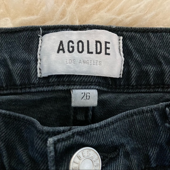 Agolde Mid Rise Toni in Feral (washed black) Sz 26 - Picture 7 of 9